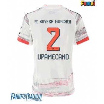 Bayern Munich Dayot Upamecano #2 Tricou Fotbal Replică 2025-26 Femei Deplasare